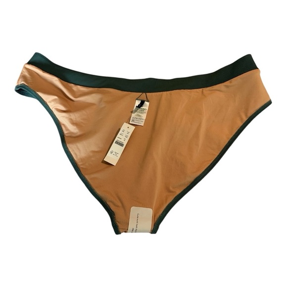 J.Crew Sage Green Ribbed Cross Front Cheeky Bikini Bottom Womens Size 3X NEW - Picture 6 of 12